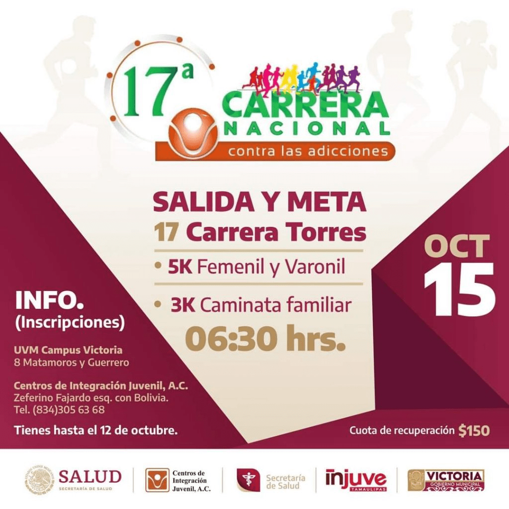 Invitan Municipio y CIJV a participar en carrera contra las&nbsp;adicciones